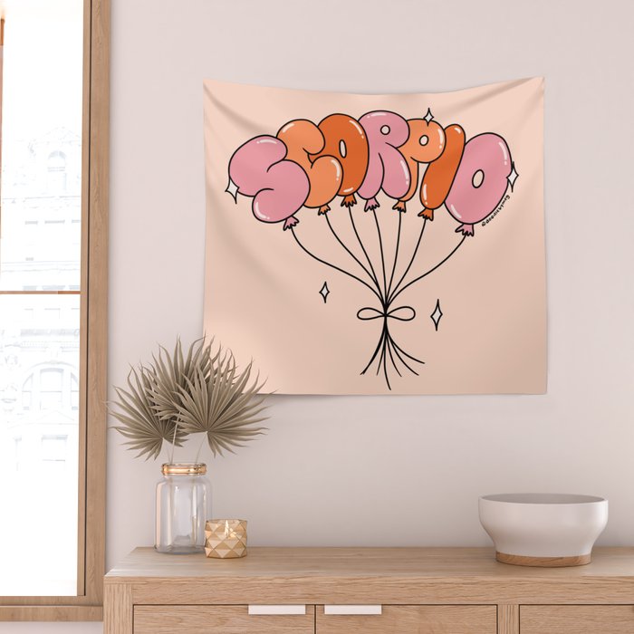 Scorpio Balloons Wall Tapestry Gallery Image 2