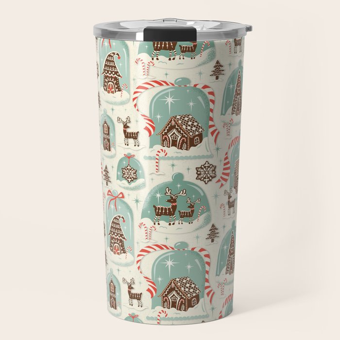 Gingerbread Village Cream Travel Mug Gallery Image 1