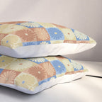 Retro Flowers Check Pattern VIII Pillow Sham Gallery Image 3