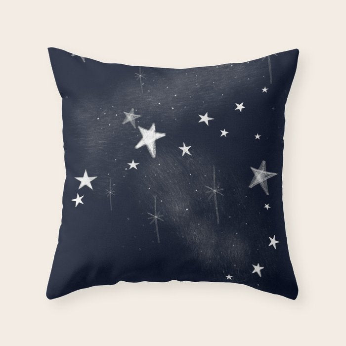Christmas starlight Throw Pillow Gallery Image 1