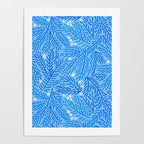 Winter Berries & Pine Branches in Blue Poster Gallery Image 4