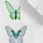 Green and Blue Butterflies Wall Tapestry Gallery Image 3