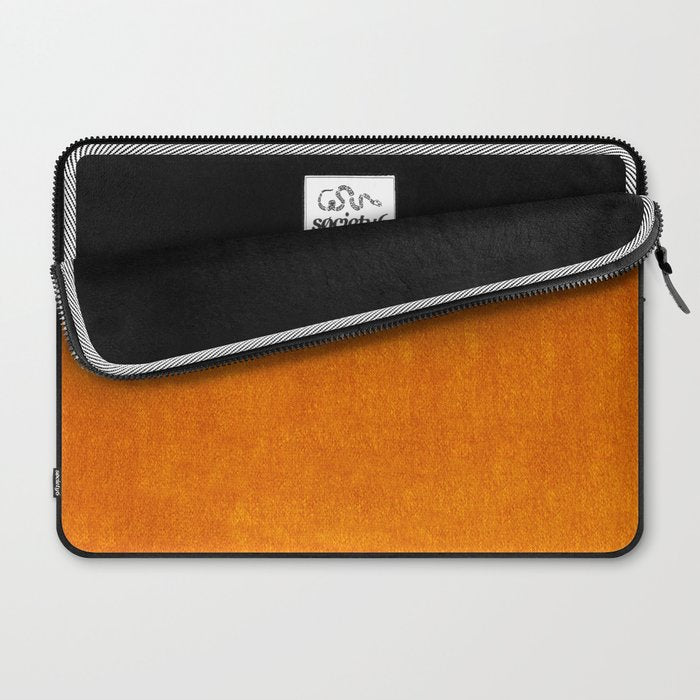 Orange Velvet Laptop Sleeve Gallery Image 2