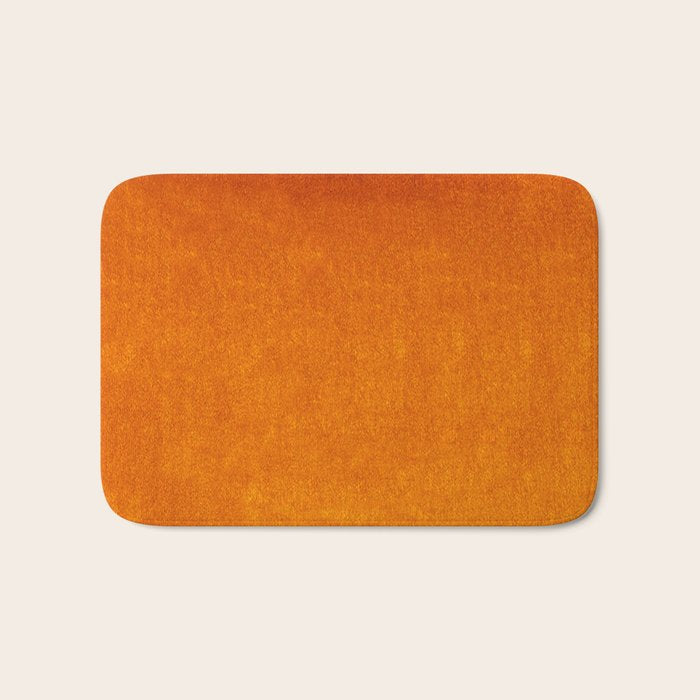 Orange Velvet Bath Mat Gallery Image 1