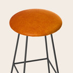 Orange Velvet Stool Gallery Image 2