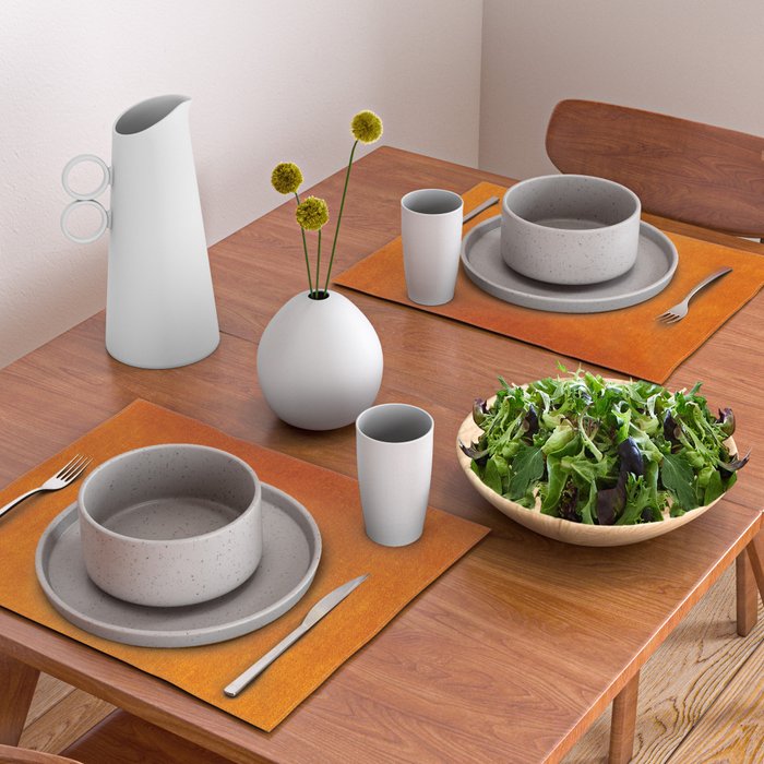 Orange Velvet Placemat Gallery Image 2