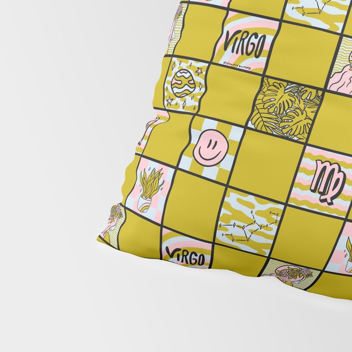 Virgo Checkered Print Pillow Sham Gallery Image 4