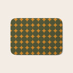 Circles/Sparks (Olive & Orange) Bath Mat Gallery Image 1