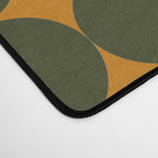 Circles/Sparks (Olive & Orange) Desk Mat Gallery Image 4