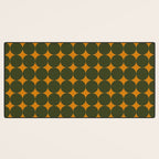 Circles/Sparks (Olive & Orange) Desk Mat Gallery Image 3
