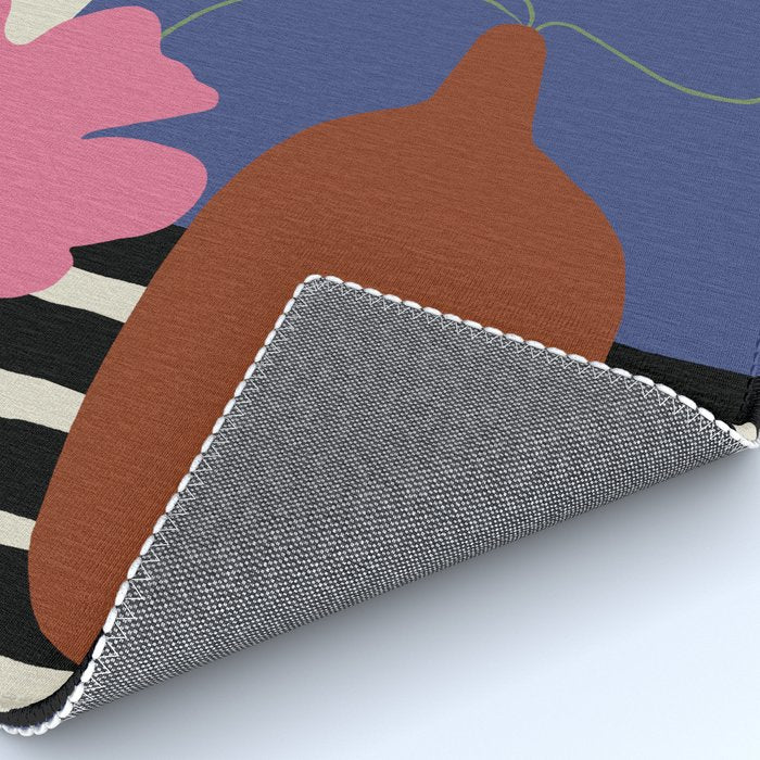 Pink flower pot with Stripe  Rug Gallery Image 4
