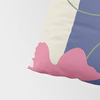 Pink flower pot with Stripe  Pillow Sham Gallery Image 4