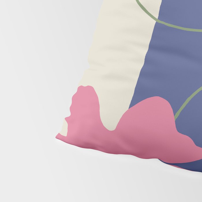 Pink flower pot with Stripe  Pillow Sham Gallery Image 4