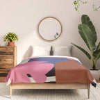 Pink flower pot with Stripe  Comforter Gallery Image 3