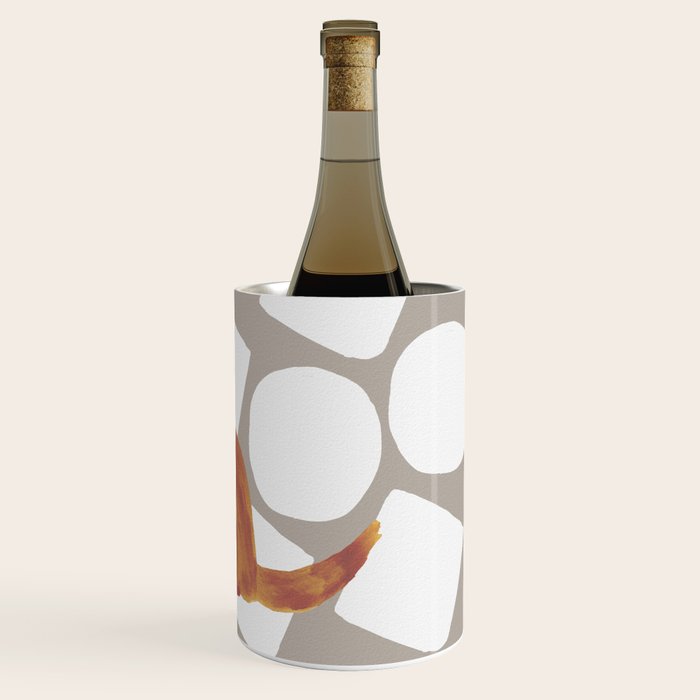 Round and Square Shape and Cat - Dark Brown and Warm Grey Wine Chiller Gallery Image 3