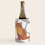Round and Square Shape and Cat - Dark Brown and Warm Grey Wine Chiller Gallery Image 1