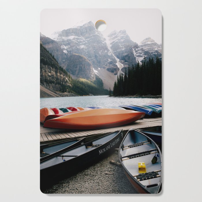 Moraine Lake Canoes Cutting Board Gallery Image 1
