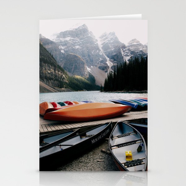 Moraine Lake Canoes Stationery Card Gallery Image 1