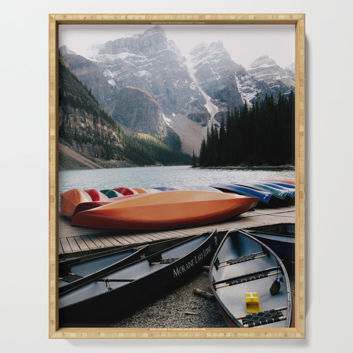 Moraine Lake Canoes Serving Tray Gallery Image 1