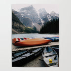 Moraine Lake Canoes Poster Gallery Image 4