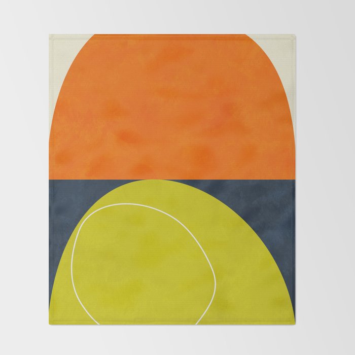 sun & moon abstract geometric shapes Throw Blanket Gallery Image 2