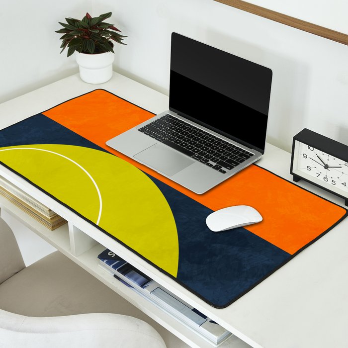 sun & moon abstract geometric shapes Desk Mat Gallery Image 2