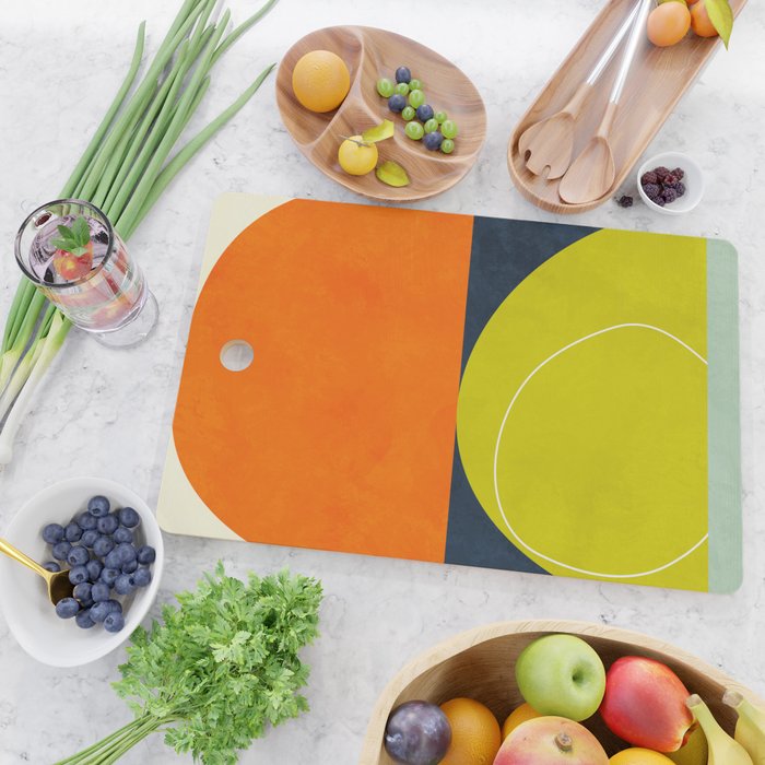 sun & moon abstract geometric shapes Cutting Board Gallery Image 2