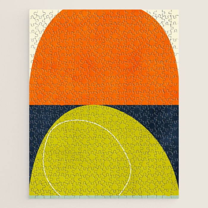 sun & moon abstract geometric shapes Jigsaw Puzzle Gallery Image 1