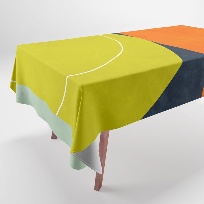 sun & moon abstract geometric shapes Tablecloth Gallery Image 1