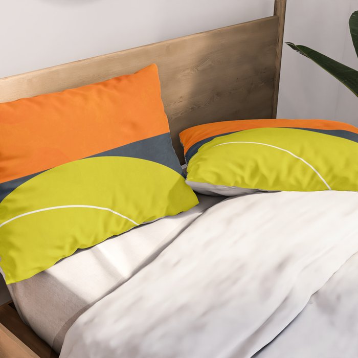 sun & moon abstract geometric shapes Pillow Sham Gallery Image 2