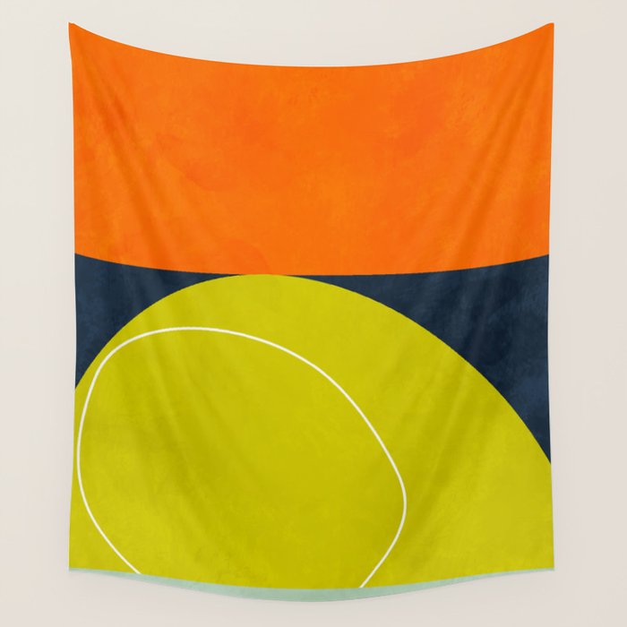 sun & moon abstract geometric shapes Wall Tapestry Gallery Image 4