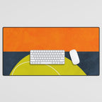 sun & moon abstract geometric shapes Desk Mat Gallery Image 1