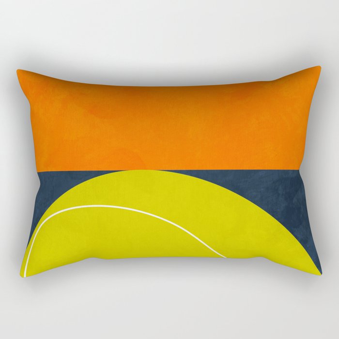sun & moon abstract geometric shapes Rectangular Pillow Gallery Image 1