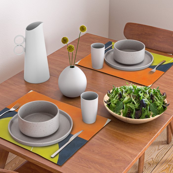 sun & moon abstract geometric shapes Placemat Gallery Image 2