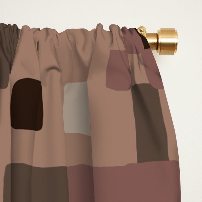 Inspired by PANTONE 17 1230 Mocha Mousse Window Curtain Gallery Image 2