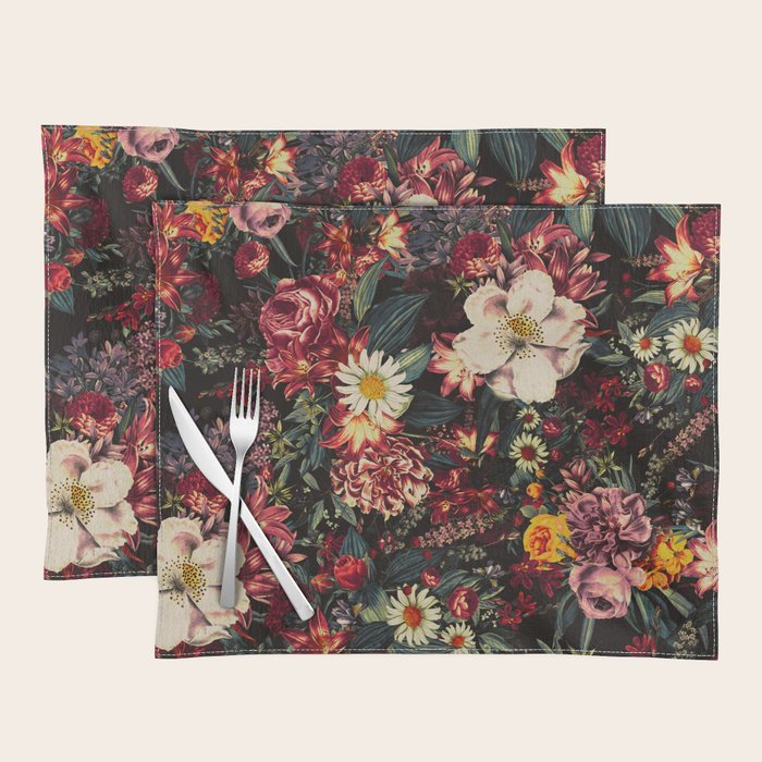 Autumn Winter Flowers II Placemat Gallery Image 1