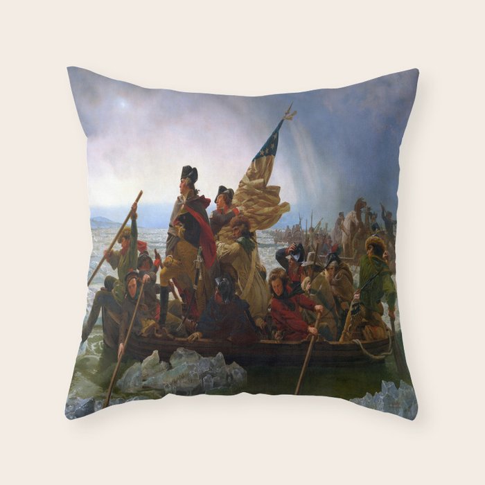 Emanuel Leutze Washington Crossing the Delaware Throw Pillow Gallery Image 1