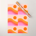 Abstraction_SUNSET_OCEAN_COLOR_POP_ART_Minimalism_009D Wrapping Paper Gallery Image 1