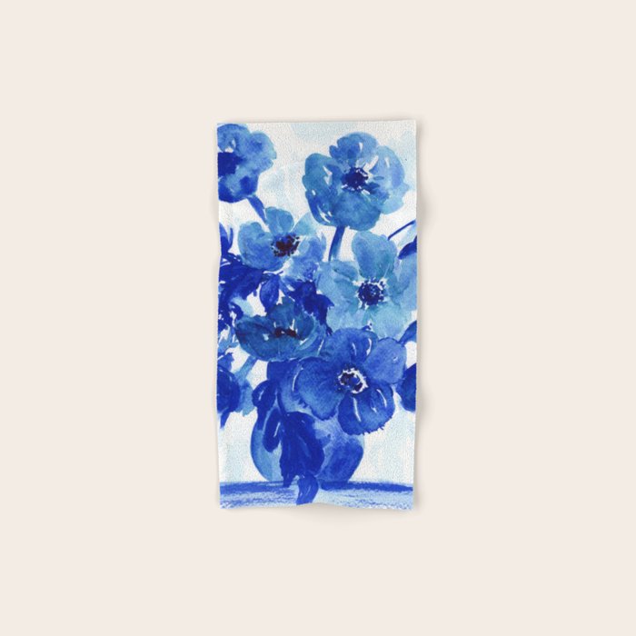 blue stillife Bath Towel Gallery Image 1