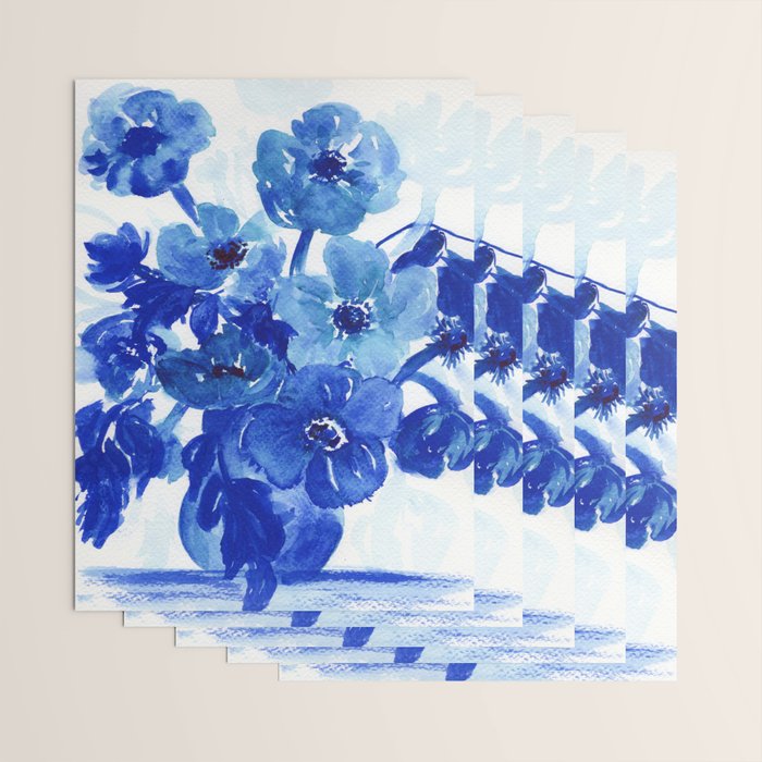 blue stillife Wrapping Paper Gallery Image 3