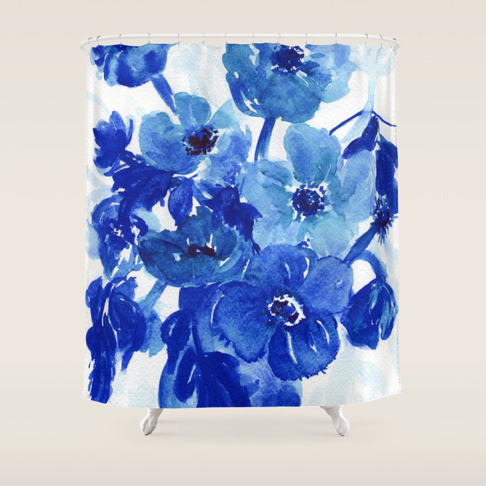 blue stillife Shower Curtain Gallery Image 1