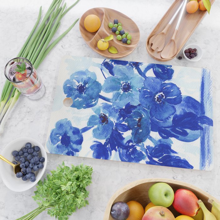 blue stillife Cutting Board Gallery Image 2