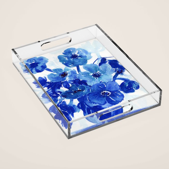 blue stillife Acrylic Tray Gallery Image 1