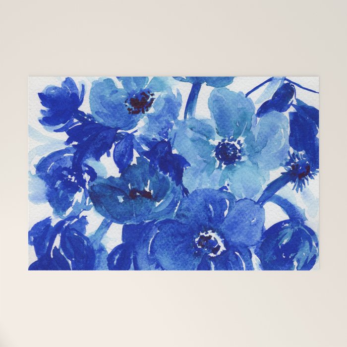 blue stillife Welcome Mat