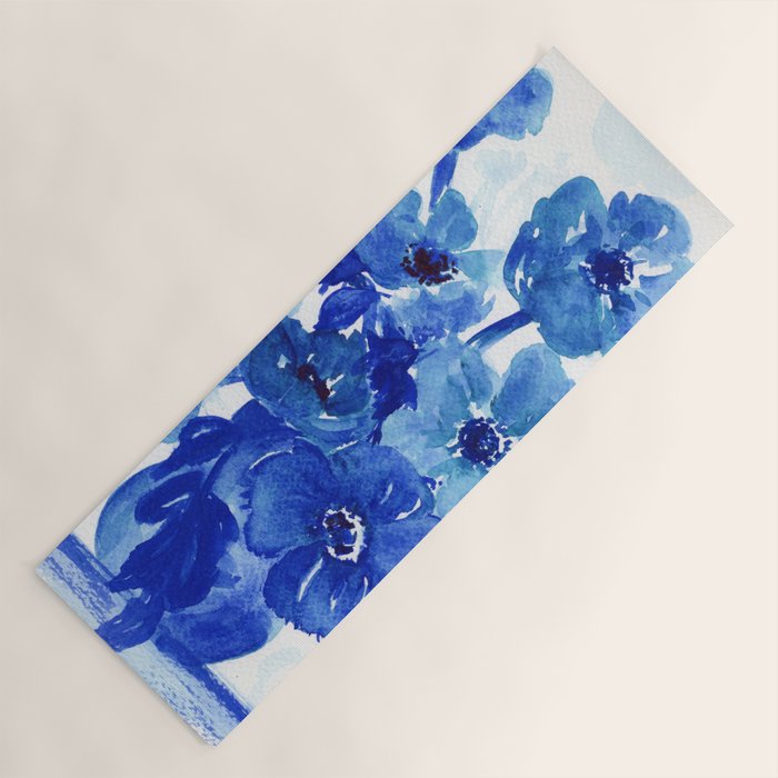 blue stillife Yoga Mat Gallery Image 1