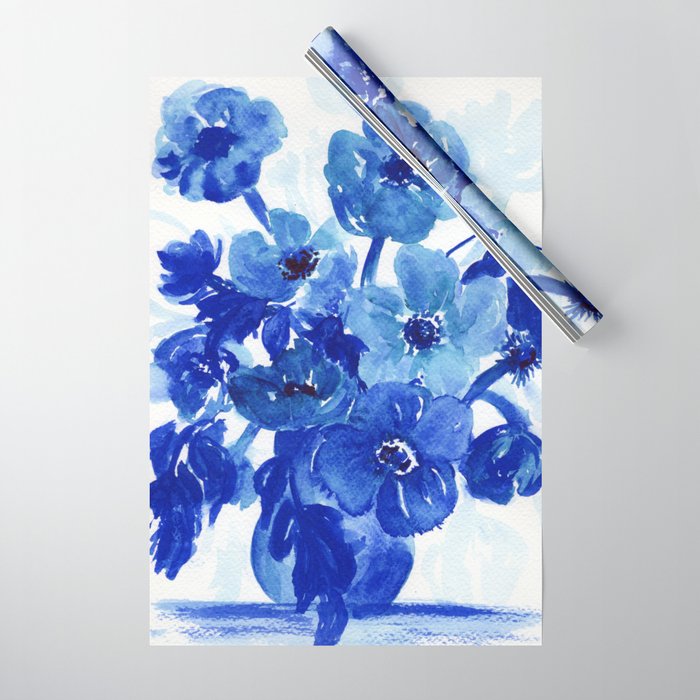 blue stillife Wrapping Paper Gallery Image 1