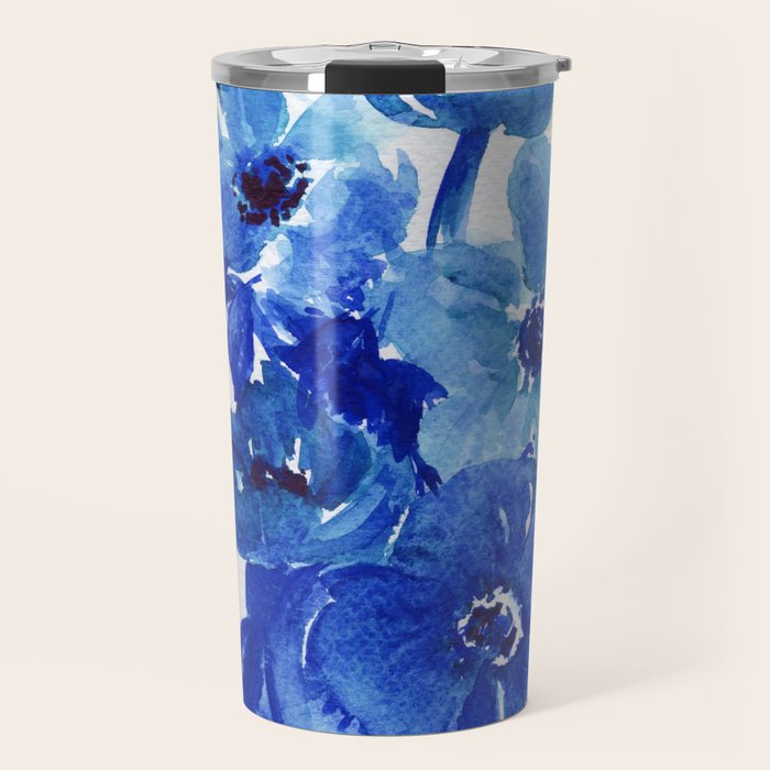 blue stillife Travel Mug Gallery Image 1