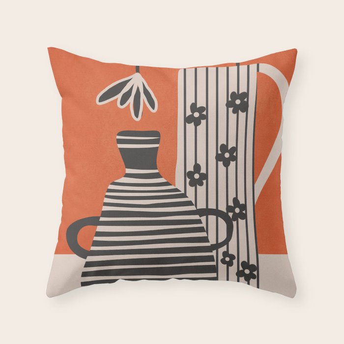 Patterned Stillness 5 Throw Pillow Gallery Image 6