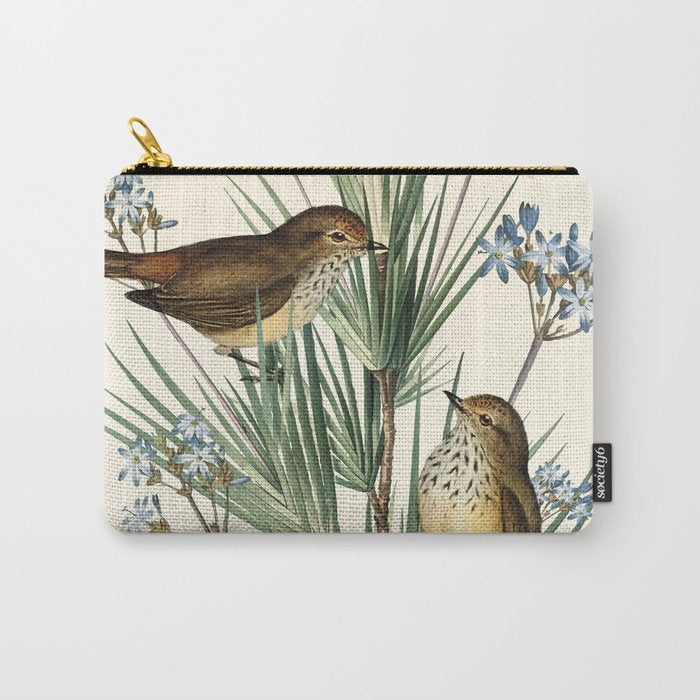 Little Birds and Flowers III Carry All Pouch Gallery Image 1