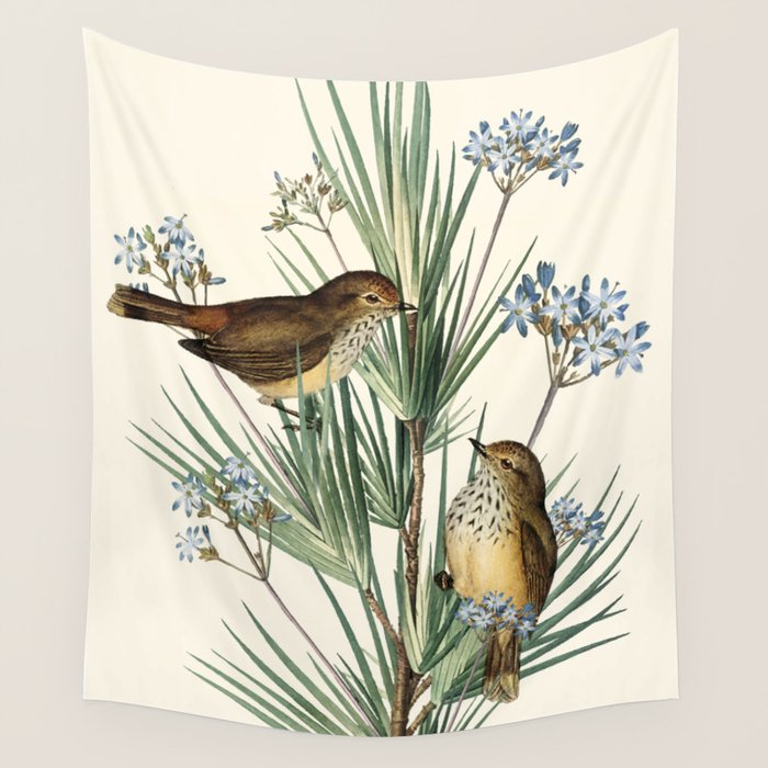 Little Birds and Flowers III Wall Tapestry Gallery Image 4
